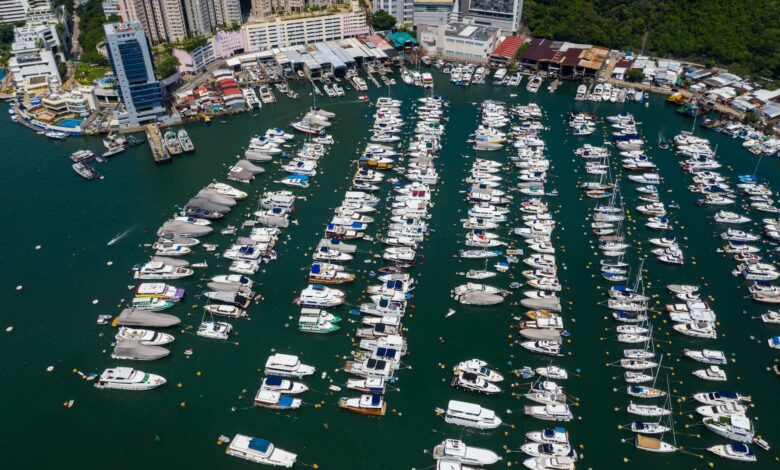 Aberdeen, Hong Kong 24 August 2020: Hong Kong yacht club